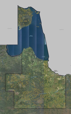 Lake of the Woods County MN USGS imagery and topo map