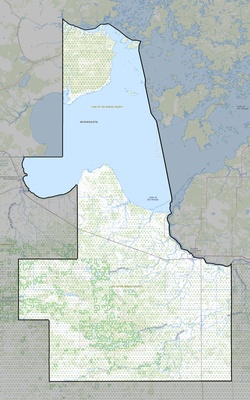 Lake of the Woods County MN USGS topo map