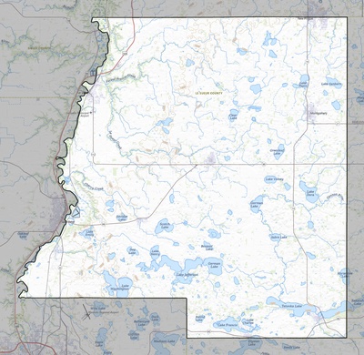 Le Sueur County MN USGS topo map