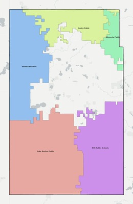 Lincoln County MN school district boundaries map