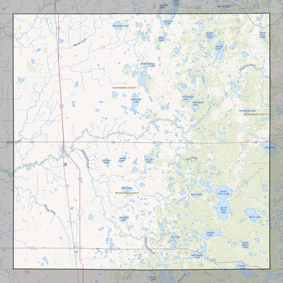 Mahnomen County MN USGS topo map