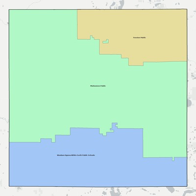 Mahnomen County MN school district boundaries map