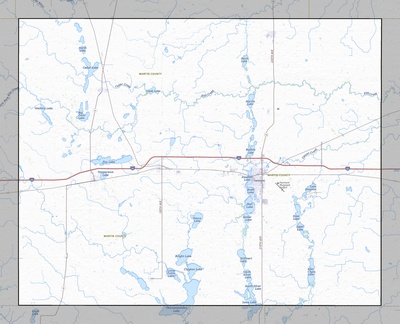 Martin County MN USGS topo map