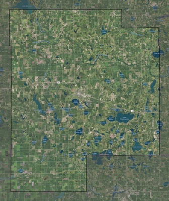Meeker County MN USGS imagery and topo map