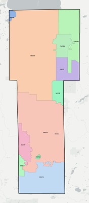 Mille Lacs County MN ZIP code boundaries map