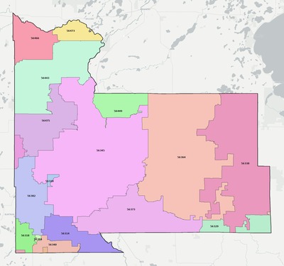 Morrison County MN ZIP code boundaries map