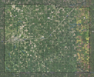 Mower County MN USGS imagery and topo map