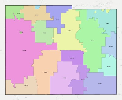 Mower County MN ZIP code boundaries map
