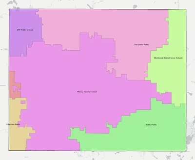 Murray County MN school district boundaries map