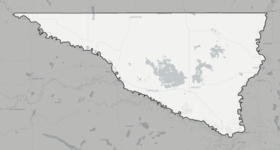Nicollet County MN county basemap context