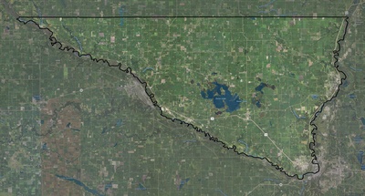 Nicollet County MN USGS imagery and topo map