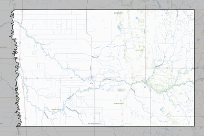 Norman County MN USGS topo map