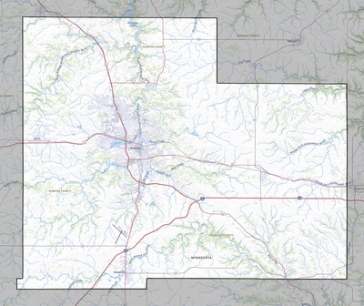 Olmsted County MN USGS topo map