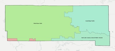 Pennington County MN school district boundaries map