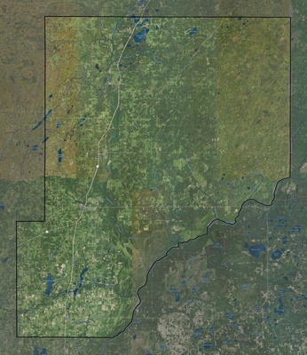 Pine County MN USGS imagery and topo map