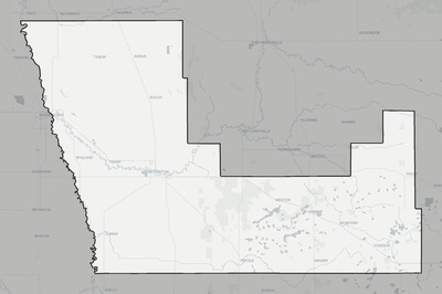 Polk County MN county basemap context