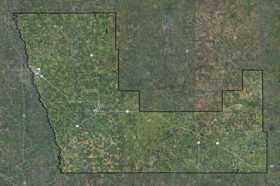 Polk County MN USGS imagery and topo map