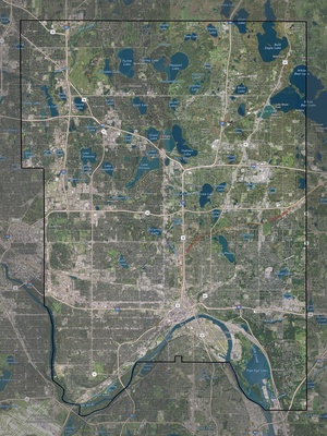 Ramsey County MN USGS imagery and topo map