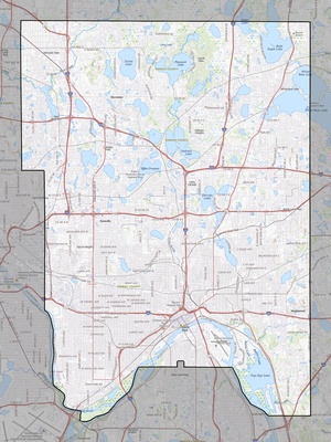 Ramsey County MN USGS topo map