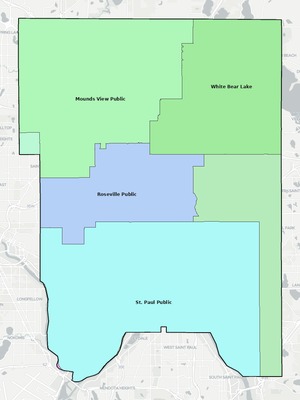 Ramsey County MN school district boundaries map