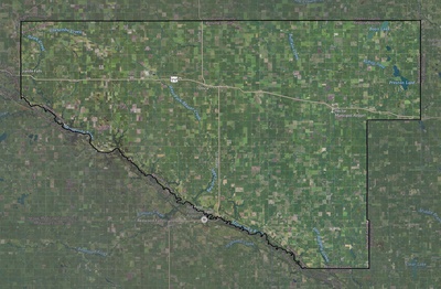 Renville County MN USGS imagery and topo map