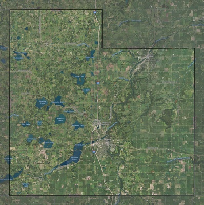 Rice County MN USGS imagery and topo map