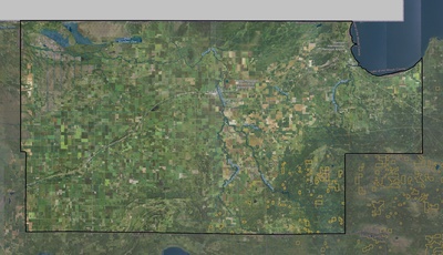 Roseau County MN USGS imagery and topo map