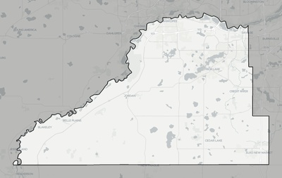 Scott County MN county basemap context