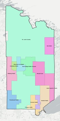 St. Louis County MN school district boundaries map