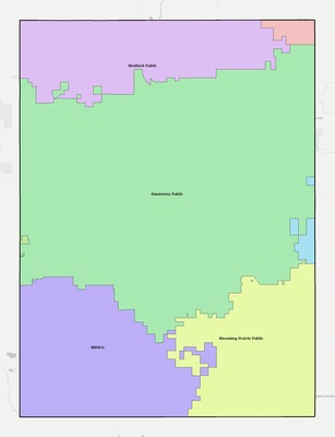 Steele County MN school district boundaries map