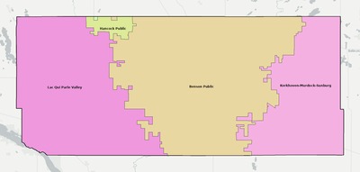 Swift County MN school district boundaries map