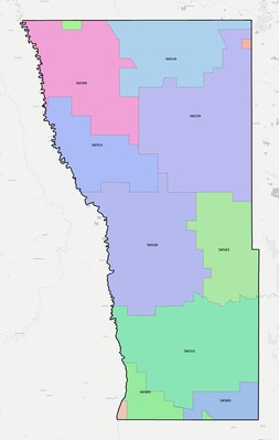 Wilkin County MN ZIP code boundaries map