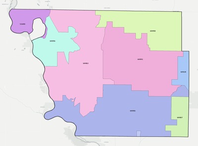 Atchison County MO ZIP code boundaries map