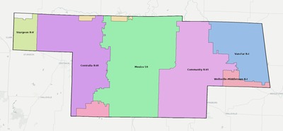 Audrain County MO school district boundaries map