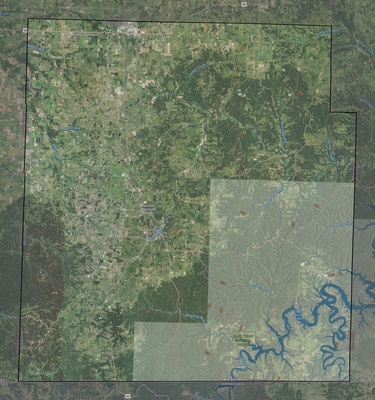 Barry County MO USGS imagery and topo map