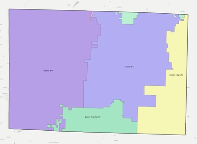 Barton County MO school district boundaries map