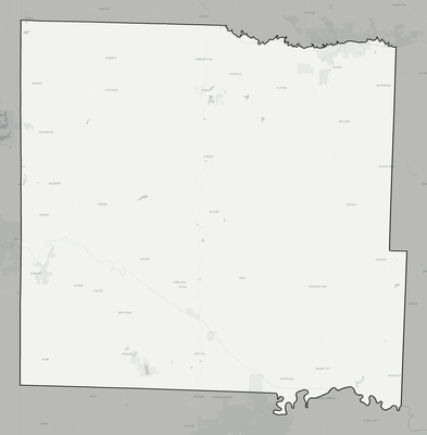 Bates County MO county basemap context