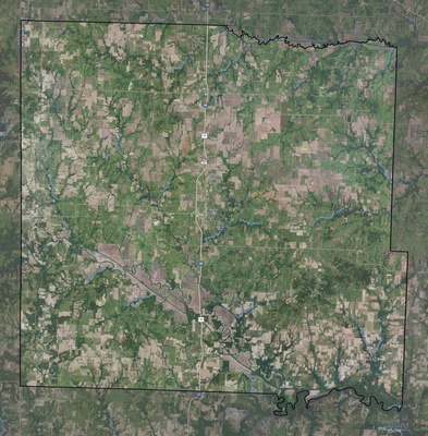 Bates County MO USGS imagery and topo map