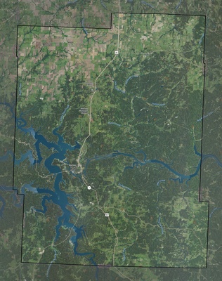 Benton County MO USGS imagery and topo map