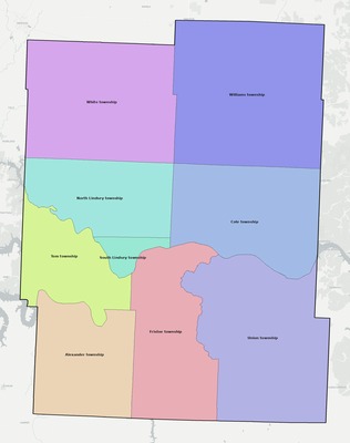 Benton County MO townships and subdivisions map
