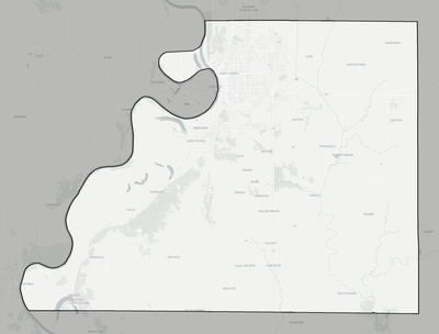 Buchanan County MO county basemap context