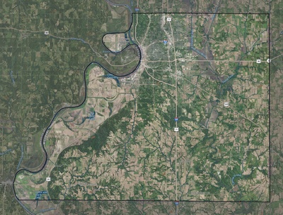 Buchanan County MO USGS imagery and topo map