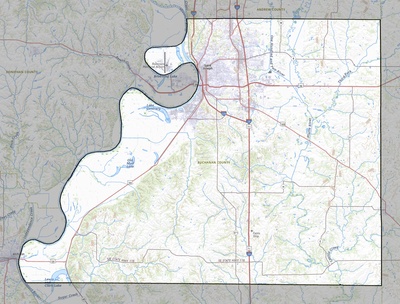 Buchanan County MO USGS topo map