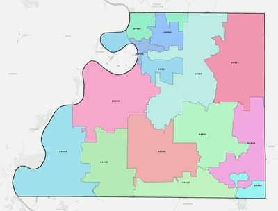 Buchanan County MO ZIP code boundaries map