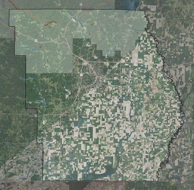 Butler County MO USGS imagery and topo map
