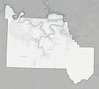 Camden County MO county basemap context