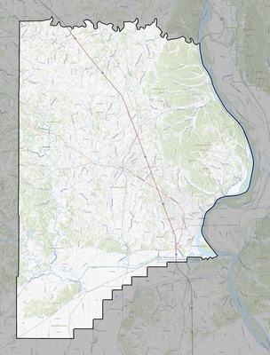 Cape Girardeau County MO USGS topo map