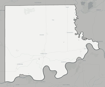 Carroll County MO county basemap context