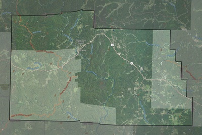 Carter County MO USGS imagery and topo map