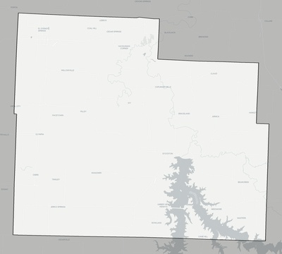 Cedar County MO county basemap context